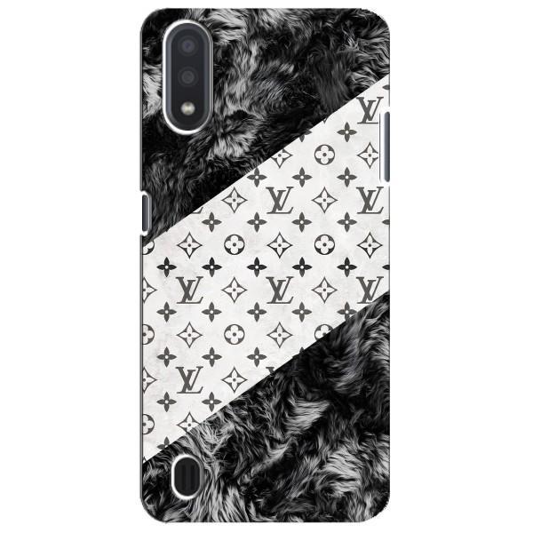 Чехол Стиль Louis Vuitton на Sansung Galaxy M01 Core (A013F) – LV на белом