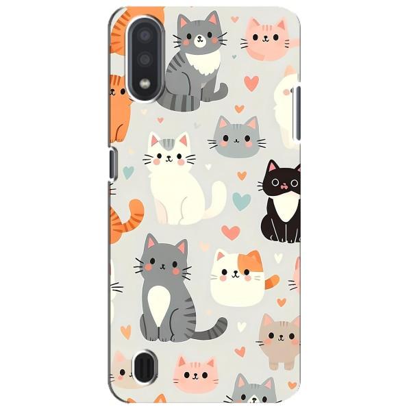 Чехол с рисунком кот на Sansung Galaxy M01 Core (A013F) – Коллаж котов