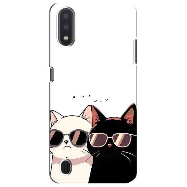 Чехол с рисунком кот на Sansung Galaxy M01 Core (A013F) – Коты в очках