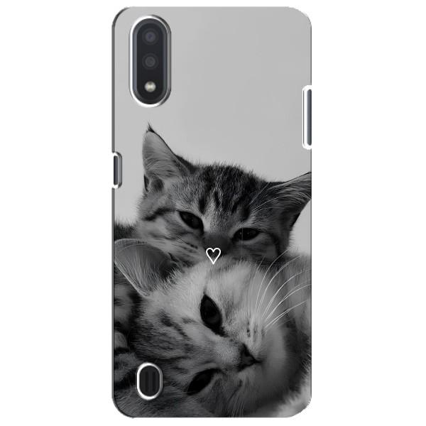 Чехол с рисунком кот на Sansung Galaxy M01 Core (A013F) – Пара котов