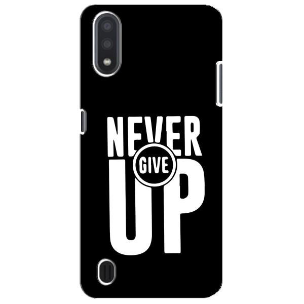 Силіконовый Чохол на Sansung Galaxy M01 Core (A013F) з картинкою НАЙК – Never Give UP