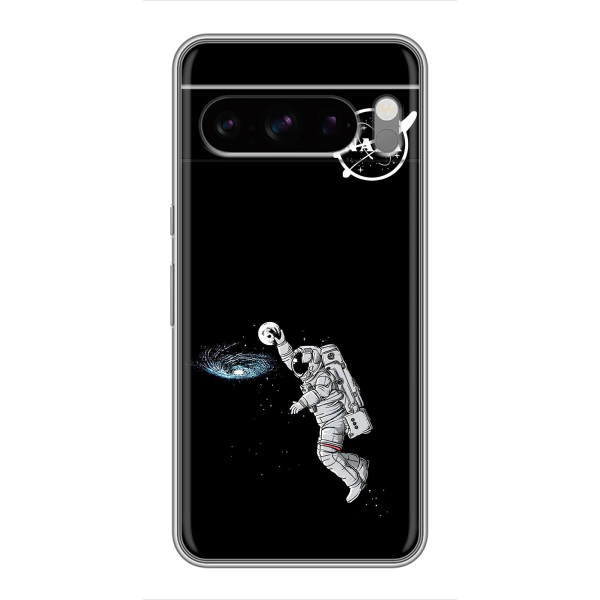 Силиконовый бампер с принтом "Наса" на Sony Xperia 10 VII – Космонавт баскетболист