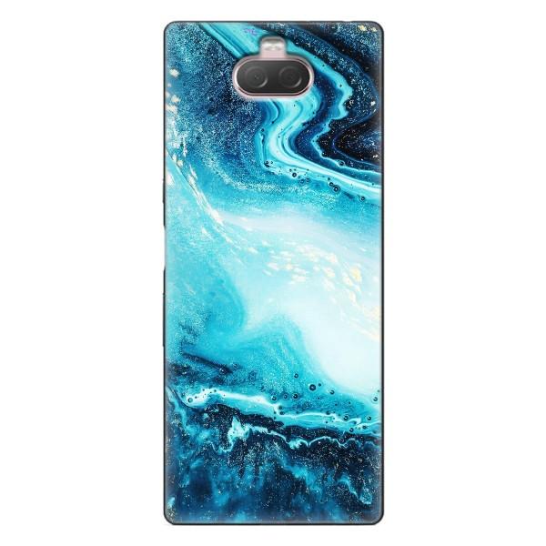 Мраморный чехол на Sony Xperia 10 (VPrint) – Голубой мрамор