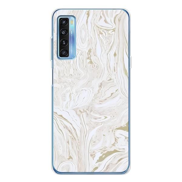 Мраморный чехол на TCL 20L Plus (VPrint) – Белый мрамор
