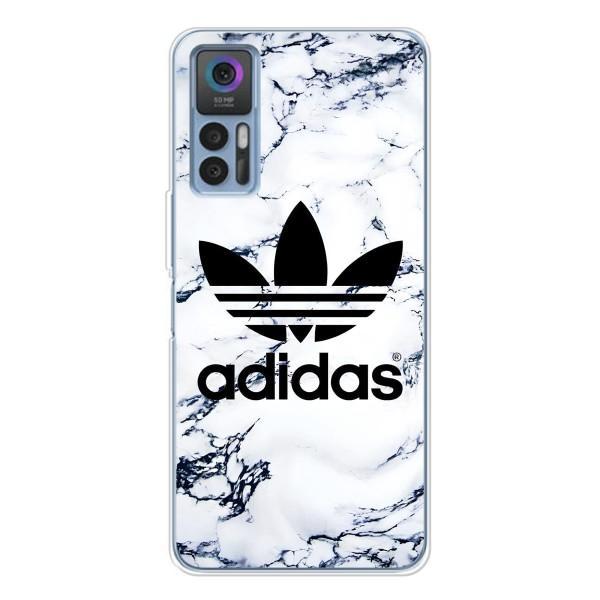 Чехлы Адидас для TCL 30 Plus (AlphaPrint) – Адидас на мраморе