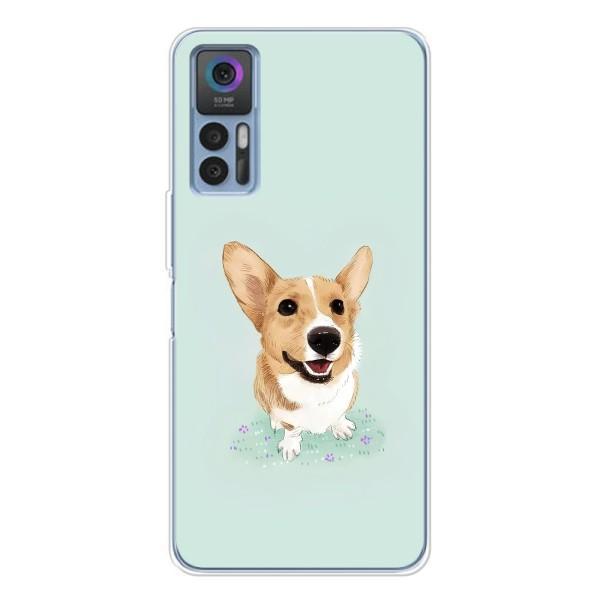 Чехлы с собаками для TCL 30 Plus (VPrint) – Корги