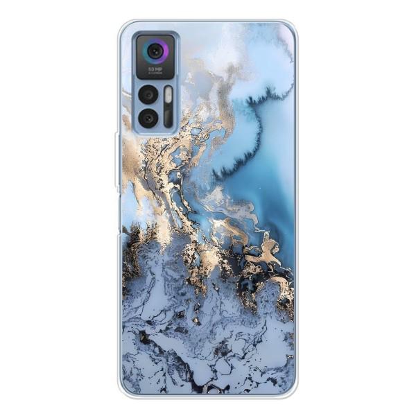 Мраморный чехол на TCL 30 Plus (VPrint) – Нежный мрамор