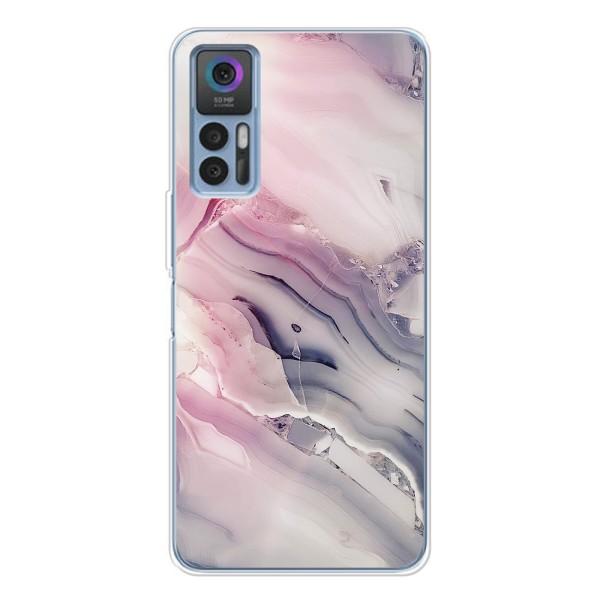 Мраморный чехол на TCL 30 Plus (VPrint) – Пурпурный Мрамор