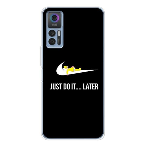 Чехол с логотипом Найк на TCL 30 – Nike just do it