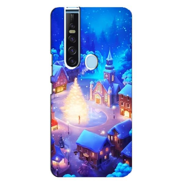 Рождественские Чехлы для TECNO Camon 15 Pro (VPrint) – Рождественский город