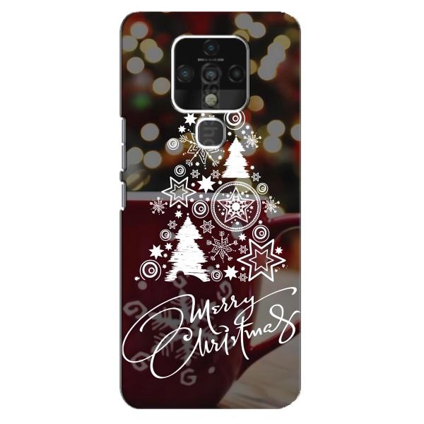 Рождественские Чехлы для TECNO Camon 16 SE (VPrint) – Елочка узорная