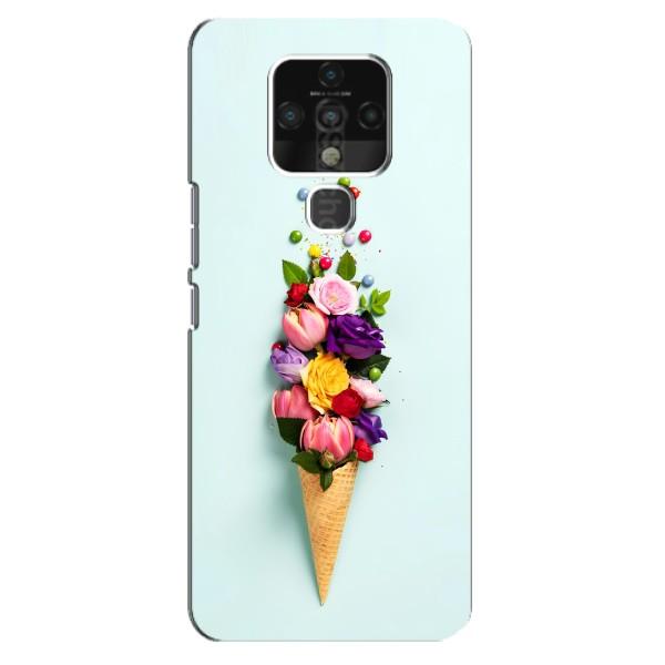 Чехлы с тематикой "ЦВЕТЫ" на TECNO Camon 16 – Цветок-мороженное