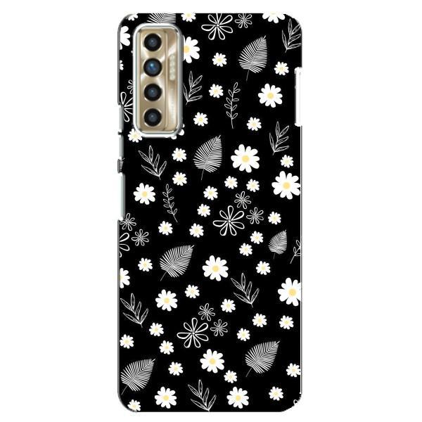 Чехлы с тематикой "ЦВЕТЫ" на TECNO Camon 17P (CG7n) – цветение на чорном