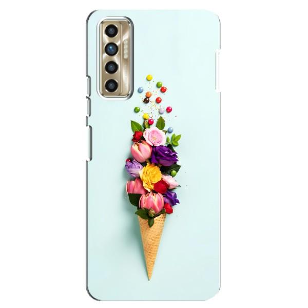Чехлы с тематикой "ЦВЕТЫ" на TECNO Camon 17P (CG7n) – Цветок-мороженное