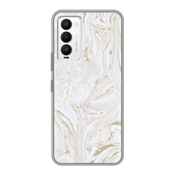 Мраморный чехол на Tecno Camon 18 / Camon 18P (VPrint) – Белый мрамор