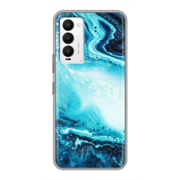 Мраморный чехол на Tecno Camon 18 / Camon 18P (VPrint) – Голубой мрамор