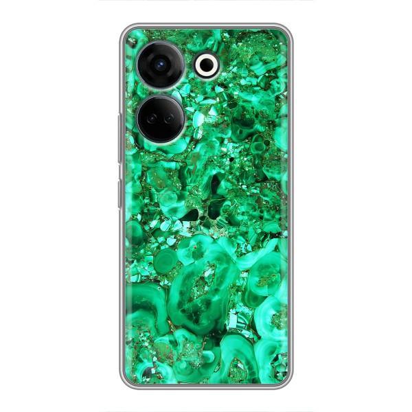 Мраморный чехол на Tecno Camon 20 Pro (VPrint) – Салатный Мрамор