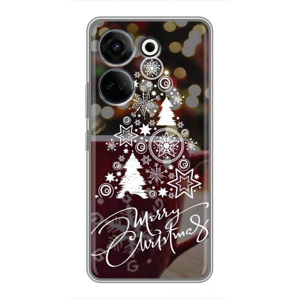 Різдвяні Чохли для Tecno Camon 20 Pro (VPrint) – Ялинка яскрава