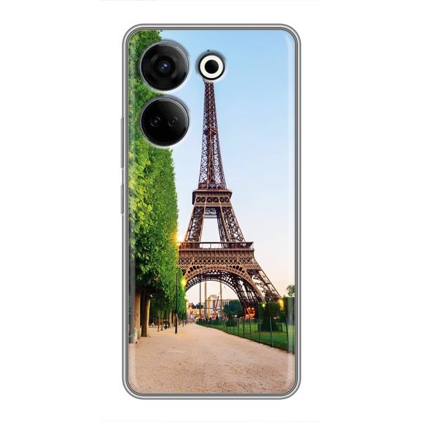 Чохол Ейфелева Вежа Tecno Camon 20 - (AlphaPrint) – Дорога до Парижу