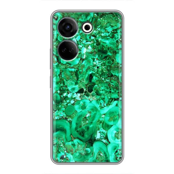 Мраморный чехол на Tecno Camon 20 (VPrint) – Салатный Мрамор