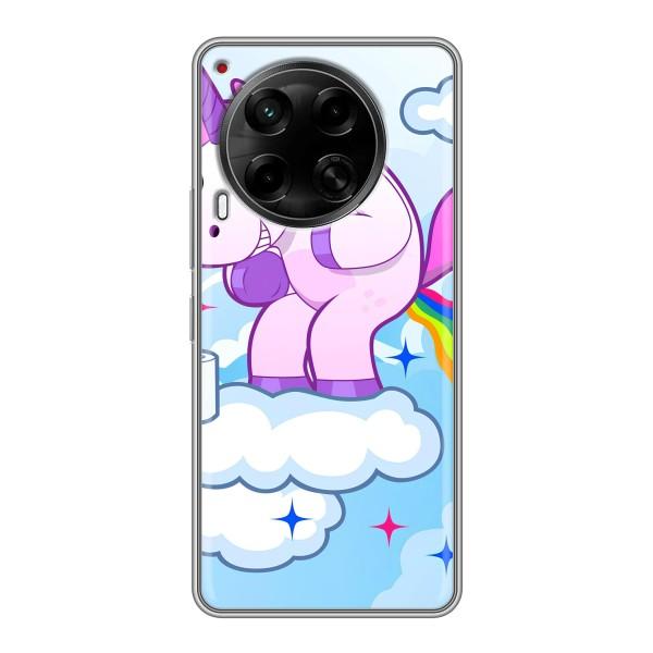 Чехол Unicorn на Tecno Camon 30 (CL6) – Радуга единорожка