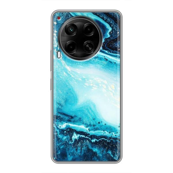 Мраморный чехол на Tecno Camon 30 (CL6) (VPrint) – Голубой мрамор