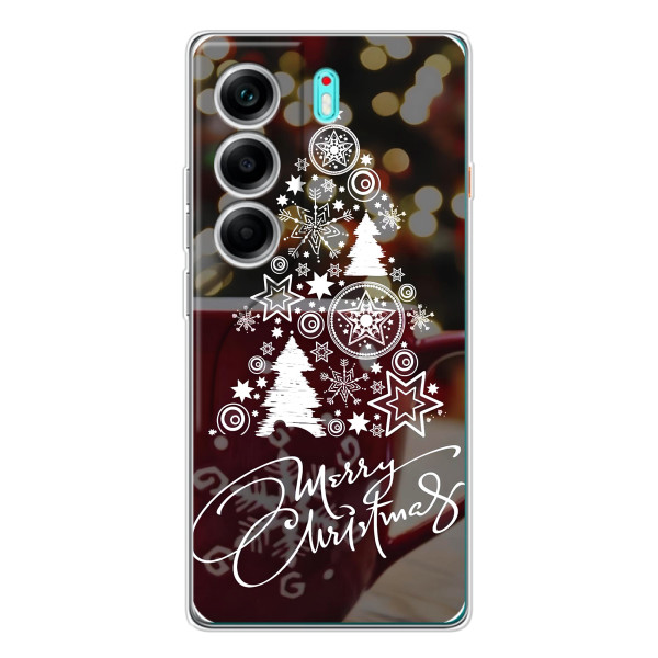 Різдвяні Чохли для TECNO Camon 40 (VPrint) – Ялинка яскрава