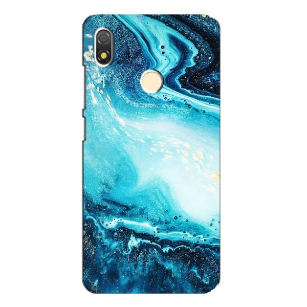 Мраморный чехол на TECNO POP 3 (VPrint) – Голубой мрамор
