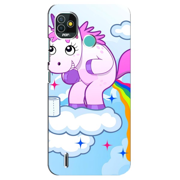 Чехол Unicorn на TECNO Pop 4 LTE – Радуга единорожка