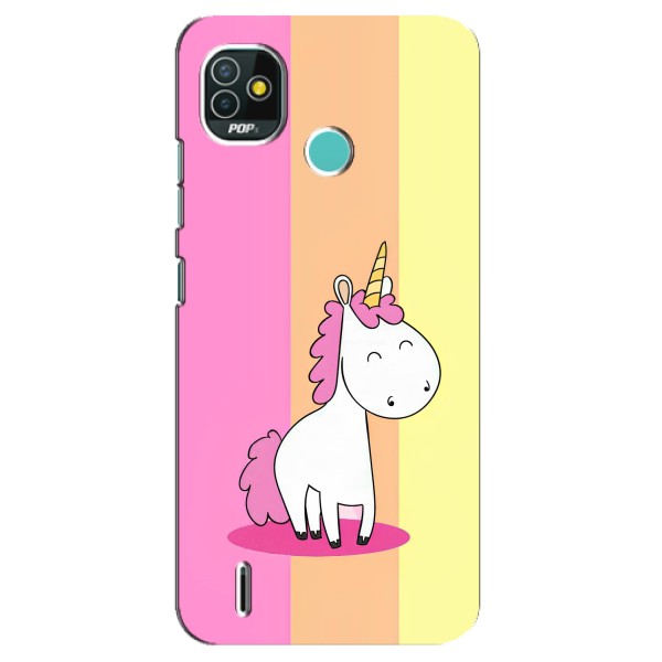 Чехол Unicorn на TECNO Pop 4 LTE – Радужный Единорог