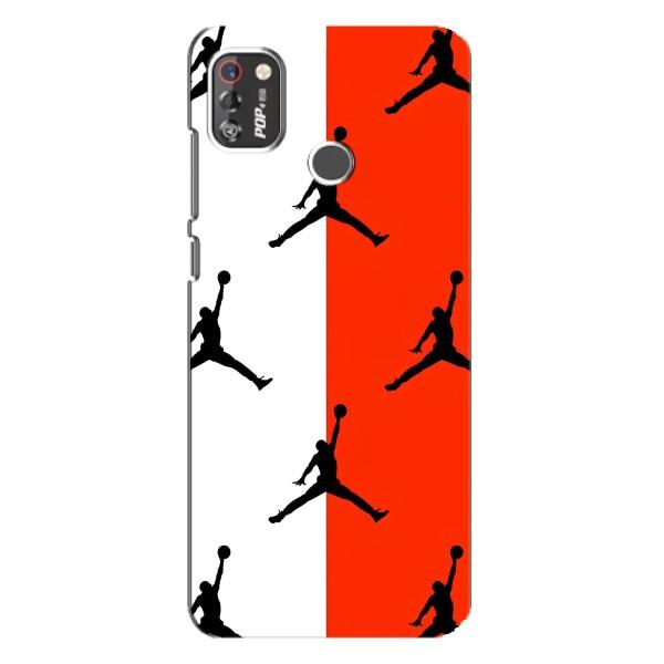 Чехлы для TECNO POP 4 Pro - с картинкой JORDAN (AlphaPrint) – Лого Джордан