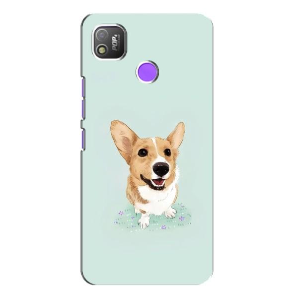 Чехлы с собаками для TECNO POP 4 (VPrint) – Корги