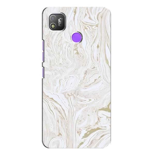 Мраморный чехол на TECNO POP 4 (VPrint) – Белый мрамор