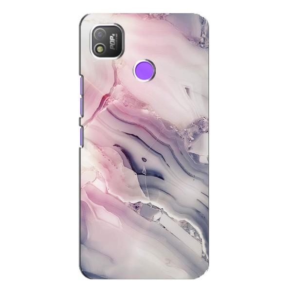 Мраморный чехол на TECNO POP 4 (VPrint) – Пурпурный Мрамор