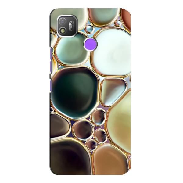 Мраморный чехол на TECNO POP 4 (VPrint) – Радужный Мрамор