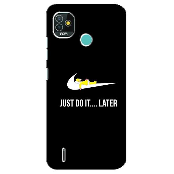 Чохол з логтипом Найк на TECNO Pop 5 (BD2p) – Nike just do it