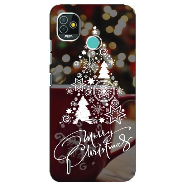 Різдвяні Чохли для TECNO Pop 5 (BD2p) (VPrint) – Ялинка яскрава