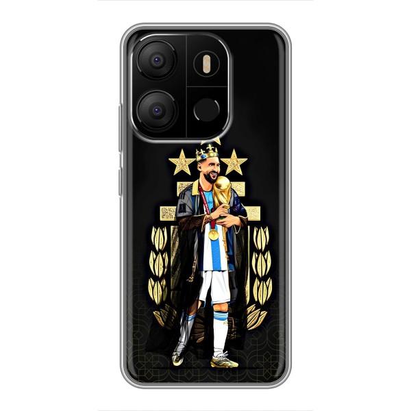 Чехлы для Tecno Pop 7 Pro (Leo чемпион) (AlphaPrint) – Месси Король