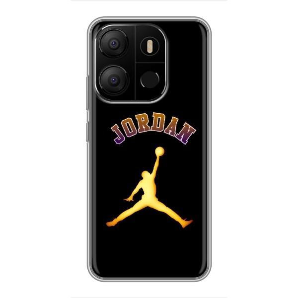 Чехлы для Tecno Pop 7 Pro - с картинкой JORDAN (AlphaPrint) – Jordan Gold