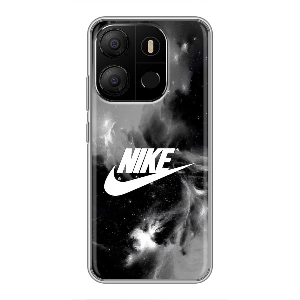 Чехол с логотипом Найк на Tecno Pop 7 Pro – Найк дымчатый