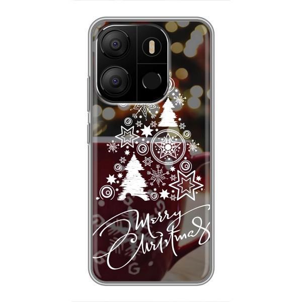 Різдвяні Чохли для Tecno Pop 7 Pro (VPrint) – Ялинка яскрава