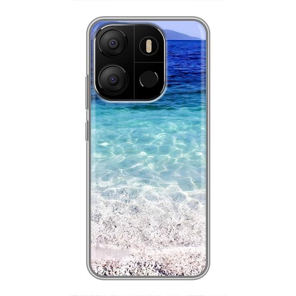 Силиконовый чехол с КАРТИНКАМИ лето для Tecno Pop 7 Pro (AlphaPrint) – Море