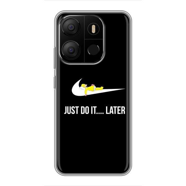 Чехол с логотипом Найк на Tecno Pop 7 – Nike just do it