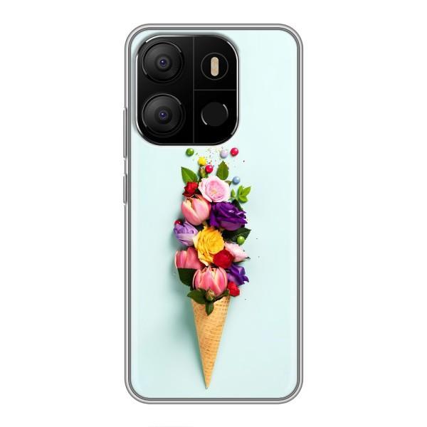 Чохли з тематикою "КВІТИ" на Tecno Pop 7 – Квітка-морозиво