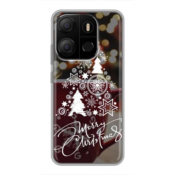 Рождественские Чехлы для Tecno Pop 7 (VPrint) – Елочка узорная