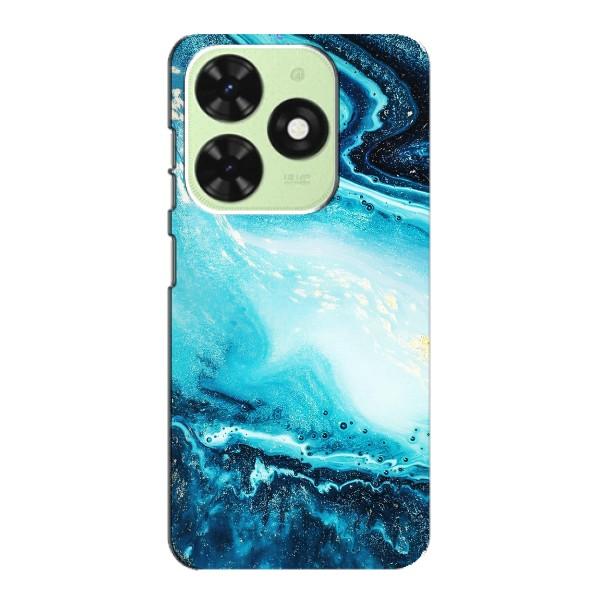 Мраморний чехол на Tecno Pop 8 (VPrint) – Блакитний мрамор