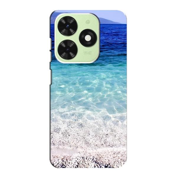 Силиконовый чехол с КАРТИНКАМИ лето для Tecno Pop 8 (AlphaPrint) – Море