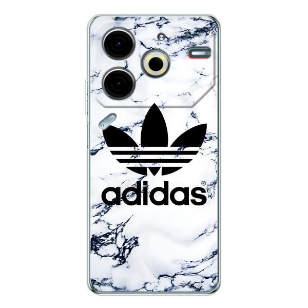 Чехлы Адидас для Tecno Pova 6 Neo 5G (AlphaPrint) – Адидас на мраморе