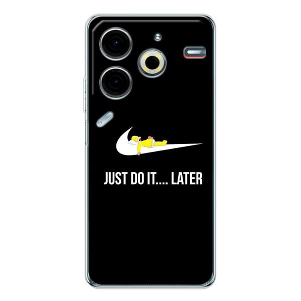 Чехол с логотипом Найк на Tecno Pova 6 Neo 5G – Nike just do it