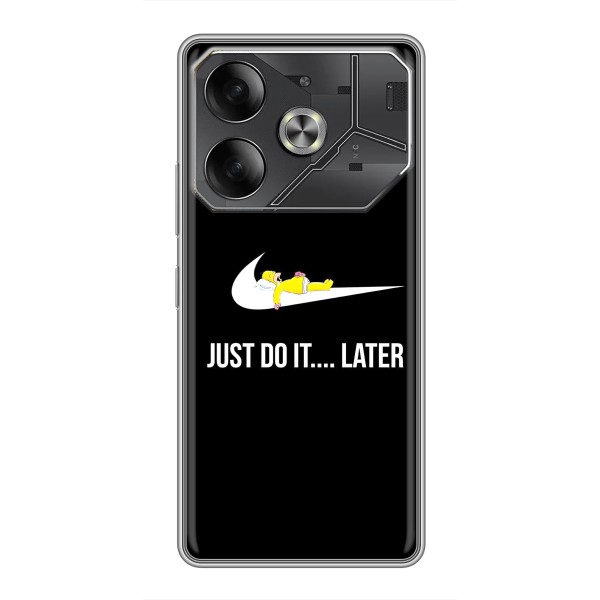 Чехол с логотипом Найк на Tecno Pova 6 – Nike just do it